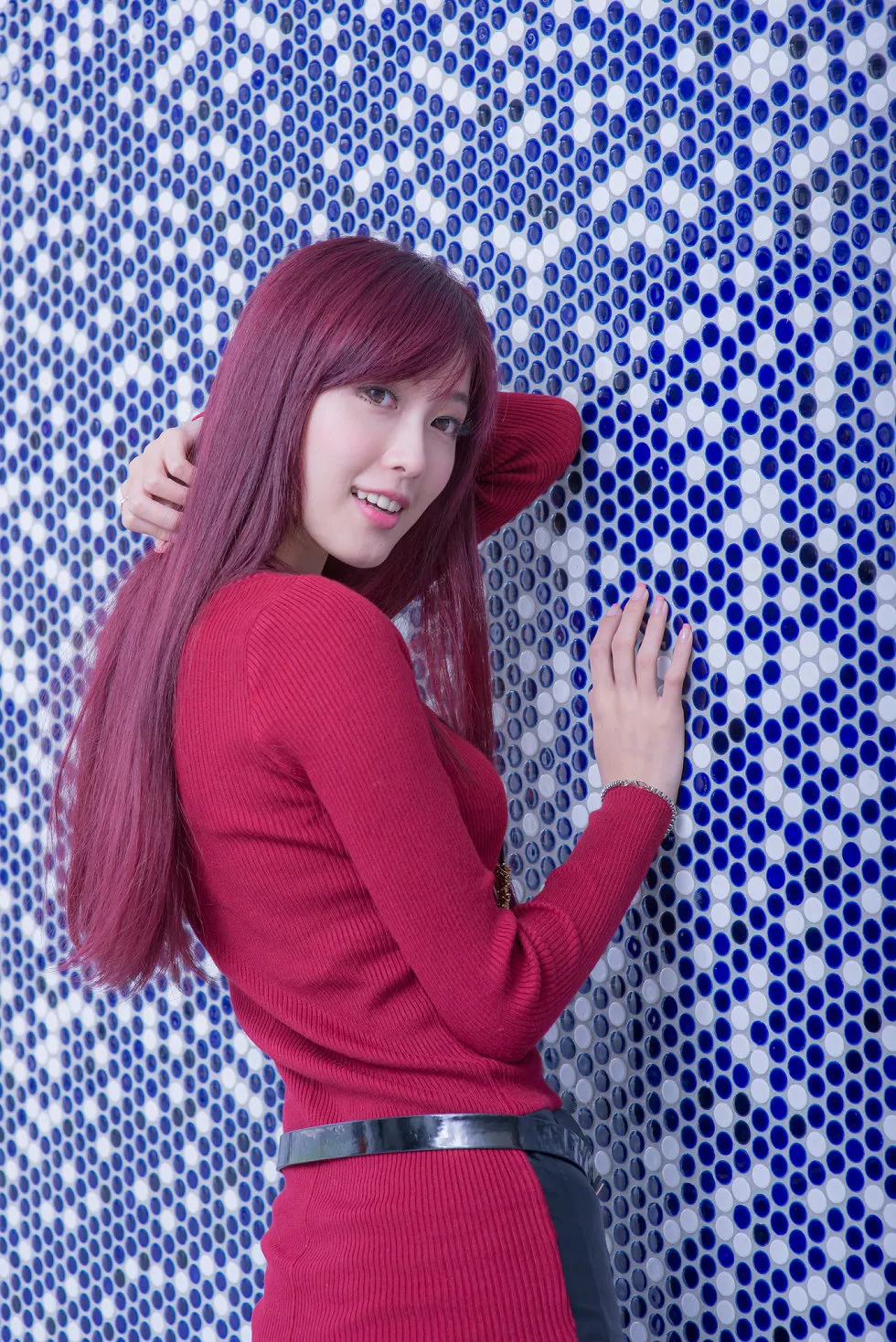 台湾优质女神廖挺伶清爽皮裙写真36P