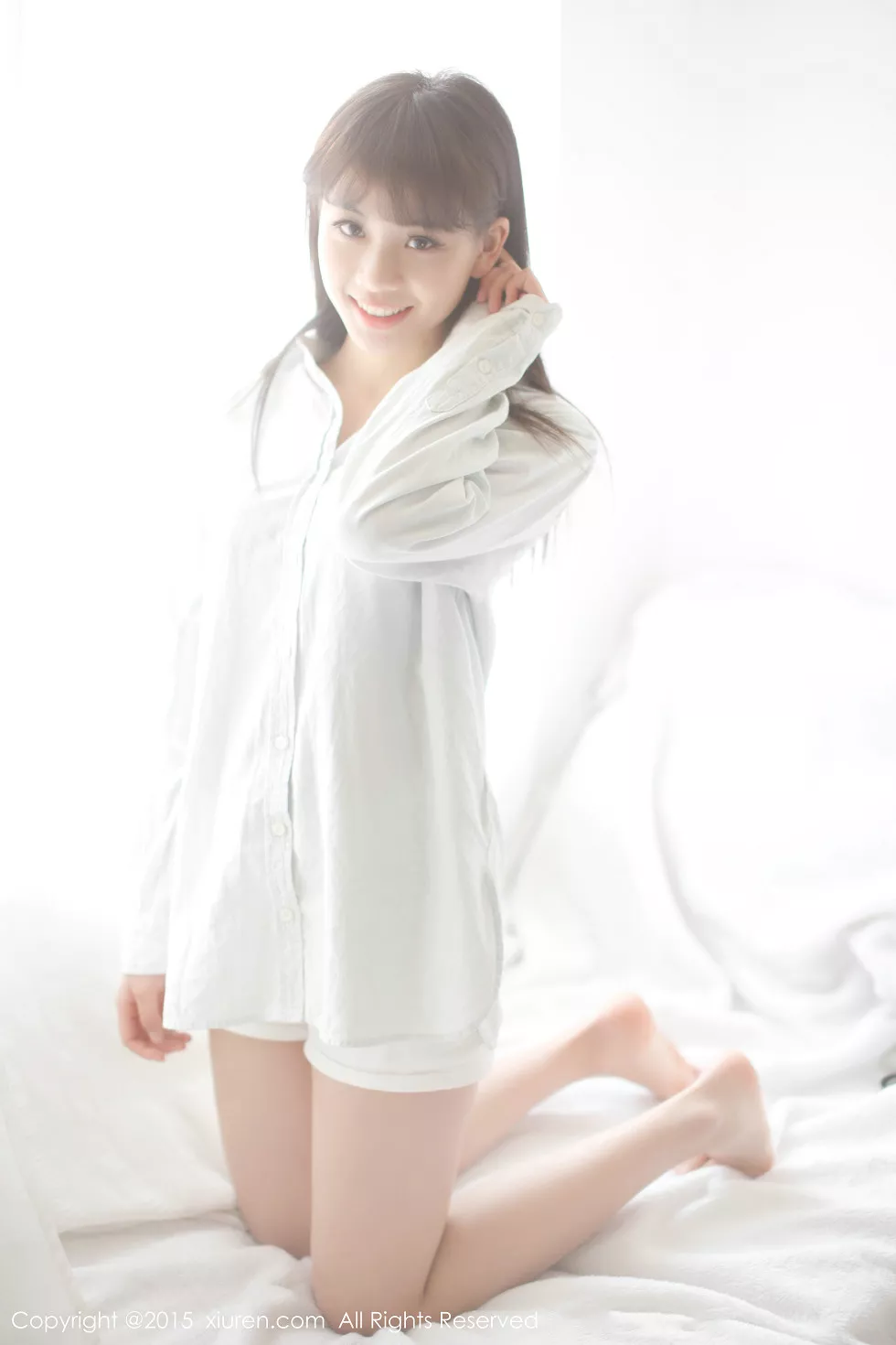 XiuRen第318期_嫩模美女七米baby红色格子裙学生装性感写真112P
