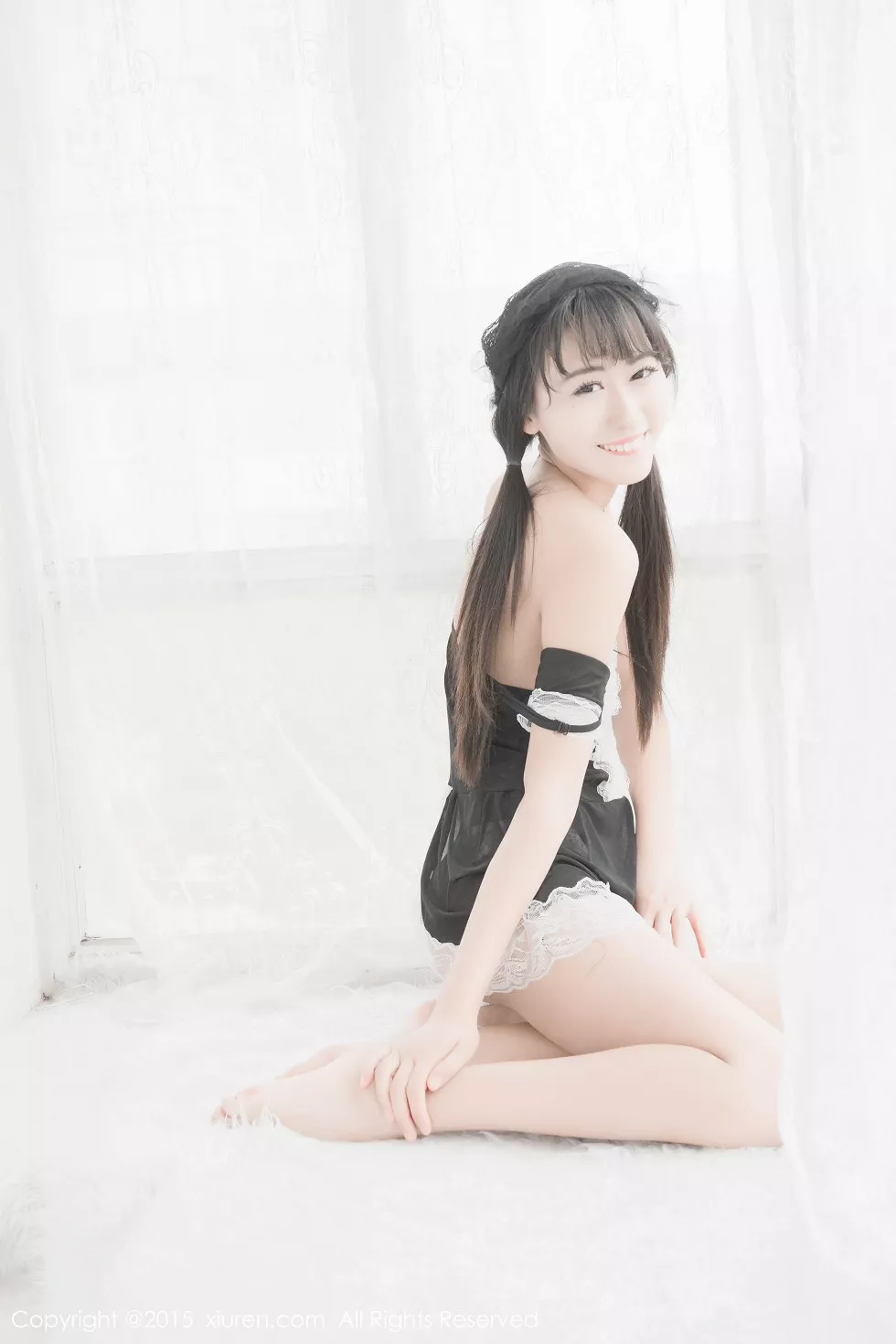 XiuRen第319期_长鞭子美女素素subaby透明黑纱情趣内衣写真50P