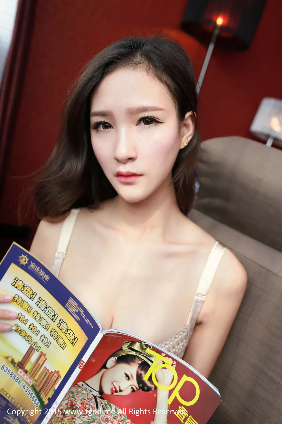 [TGOD推女神]2015.02.02_女神晓彤居家私房性感内衣完美丰乳诱惑写真51P
