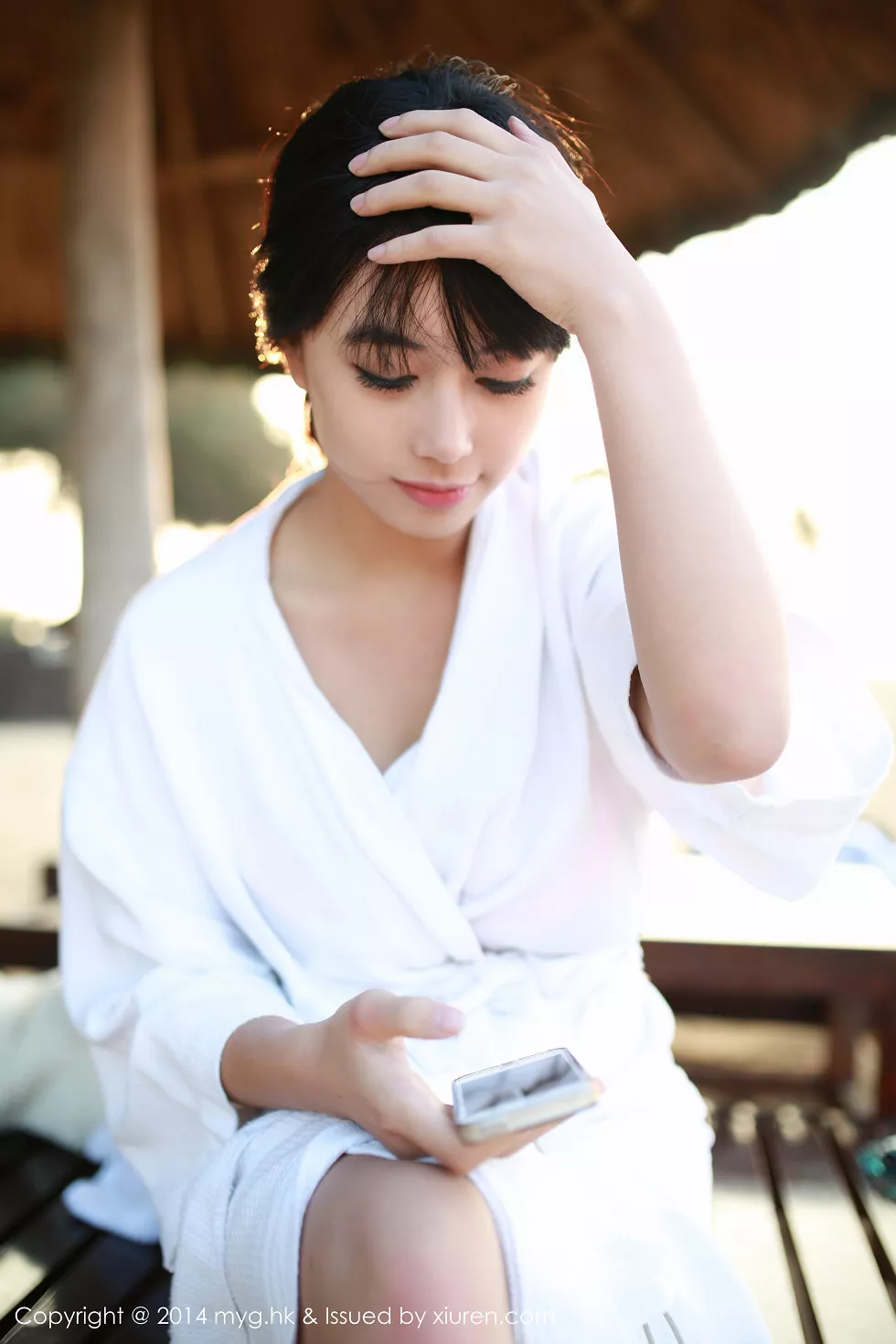 [MyGirl美媛馆]Vol.033_嫩模黄可christine红色情趣睡裙真空秀豪乳性感写真69P