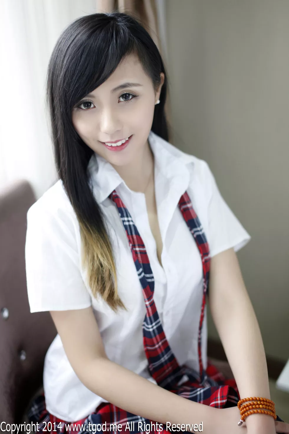 [TGOD推女神]2014.12.23_嫩模谢忱倬红纱吊带睡衣黑色蕾丝内裤诱惑写真133P