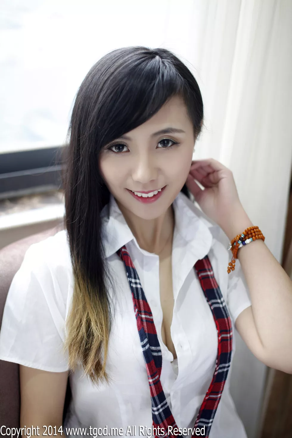 [TGOD推女神]2014.12.23_嫩模谢忱倬红纱吊带睡衣黑色蕾丝内裤诱惑写真133P