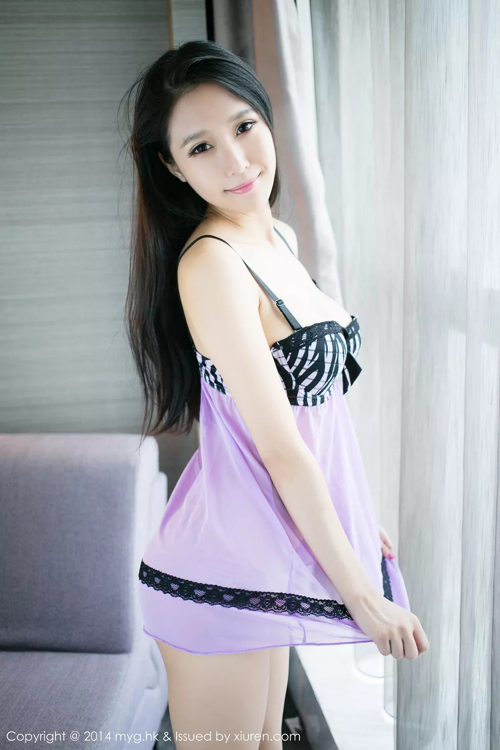[MyGirl美媛馆]Vol.061_嫩模于大小姐AYU红色小睡衣秀豪乳性感白嫩翘臀写真54P