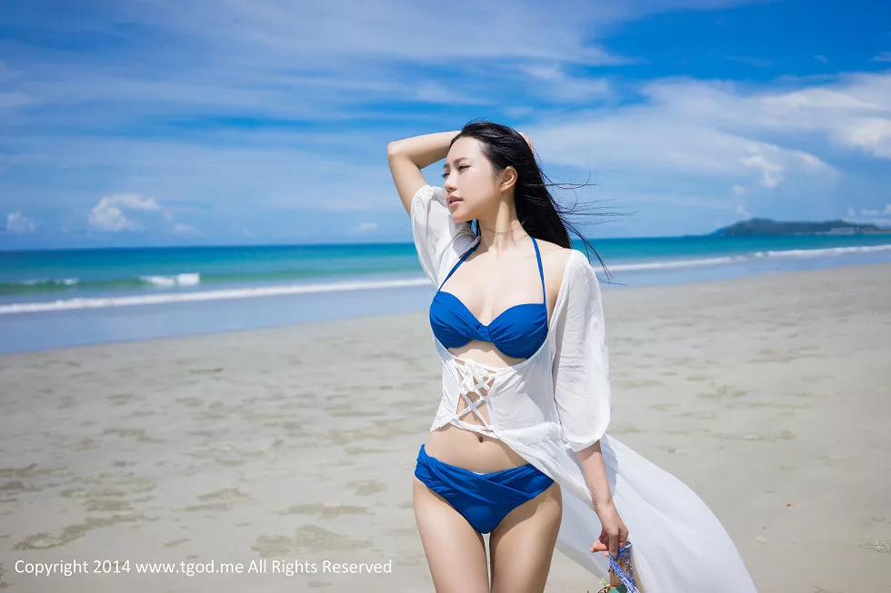 [TGOD推女神]2014.12.31_嫩模绮里嘉Ula沙巴旅拍沙滩仙子性感比基尼写真50P