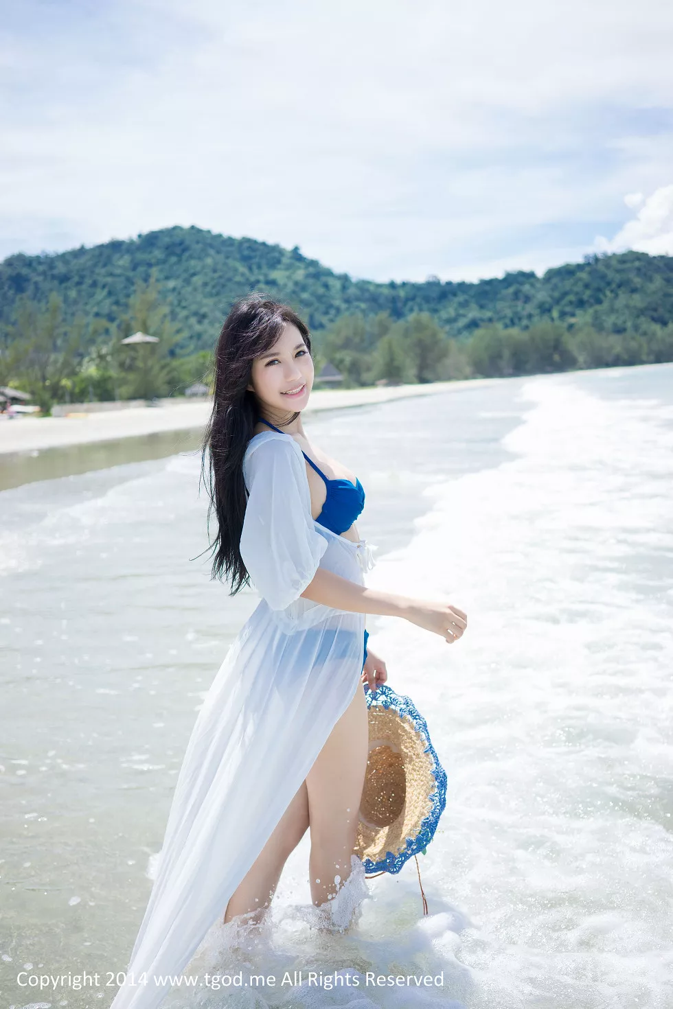[TGOD推女神]2014.12.31_嫩模绮里嘉Ula沙巴旅拍沙滩仙子性感比基尼写真50P