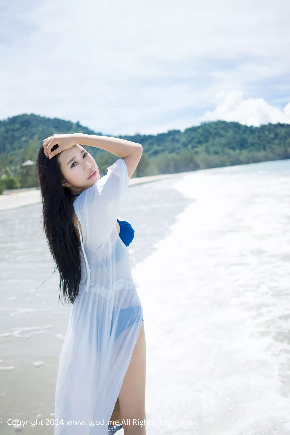 [TGOD推女神]2014.12.31_嫩模绮里嘉Ula沙巴旅拍沙滩仙子性感比基尼写真50P