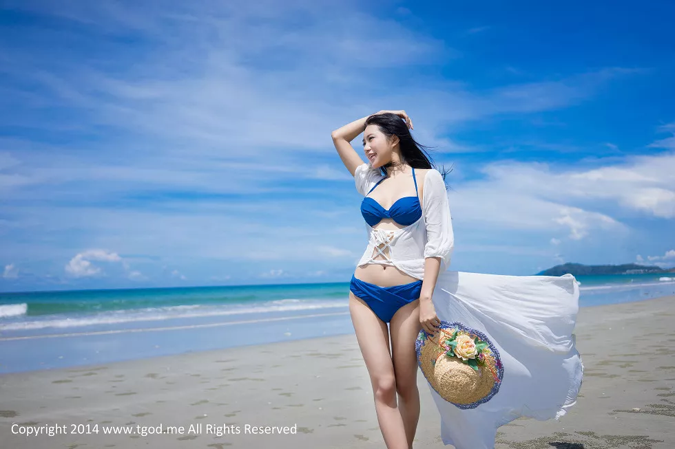 [TGOD推女神]2014.12.31_嫩模绮里嘉Ula沙巴旅拍沙滩仙子性感比基尼写真50P