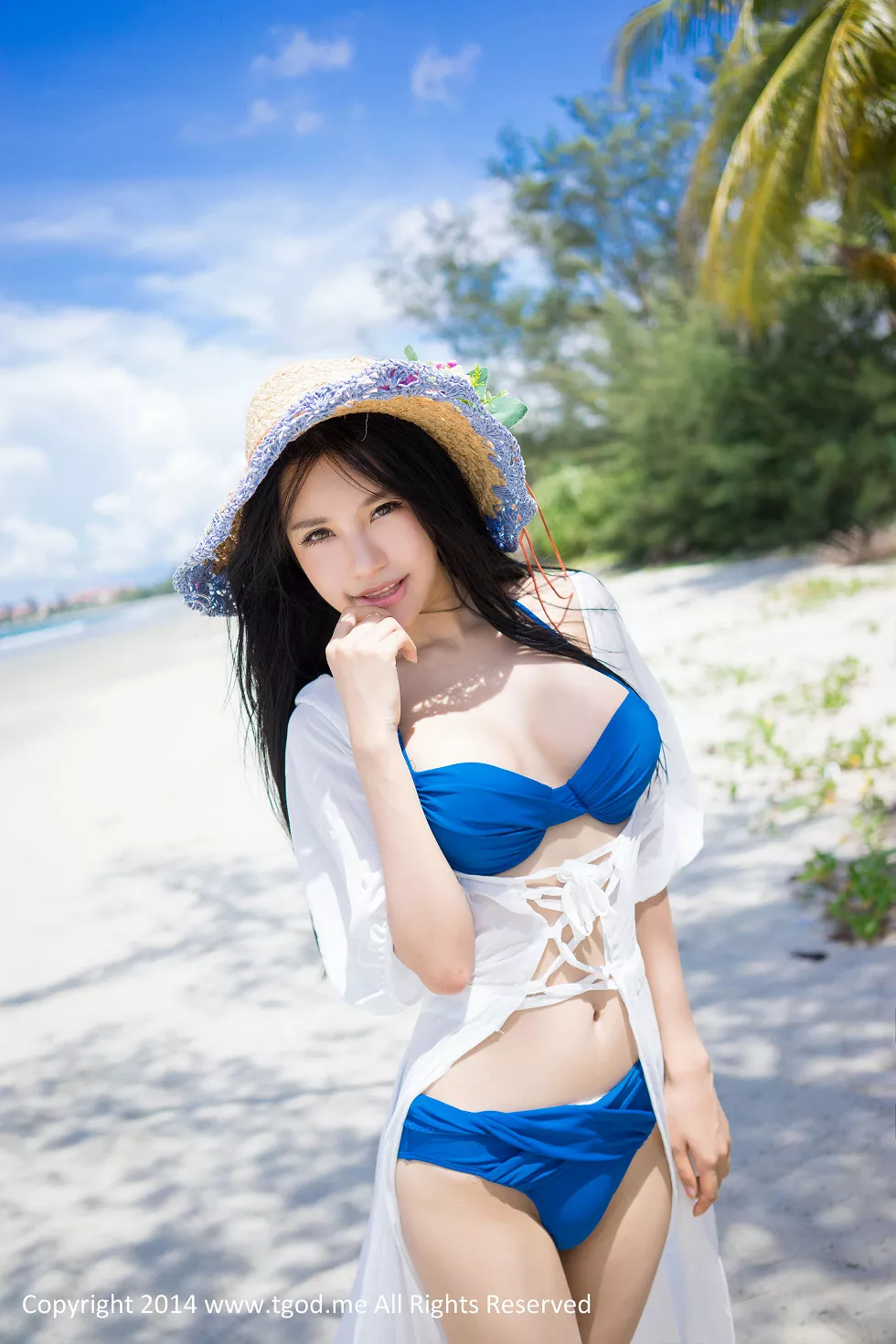 [TGOD推女神]2014.12.31_嫩模绮里嘉Ula沙巴旅拍沙滩仙子性感比基尼写真50P