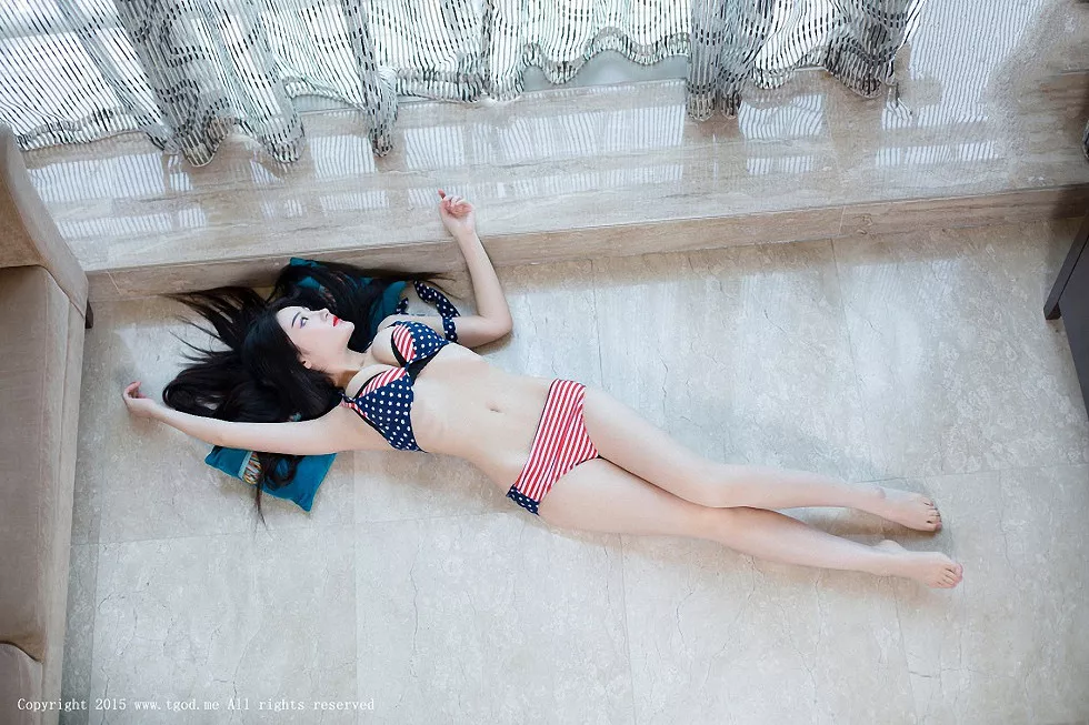 [TGOD推女神]2015.08.22_嫩模王闵多居家私房内衣迷人美胸诱惑翘臀写真68P