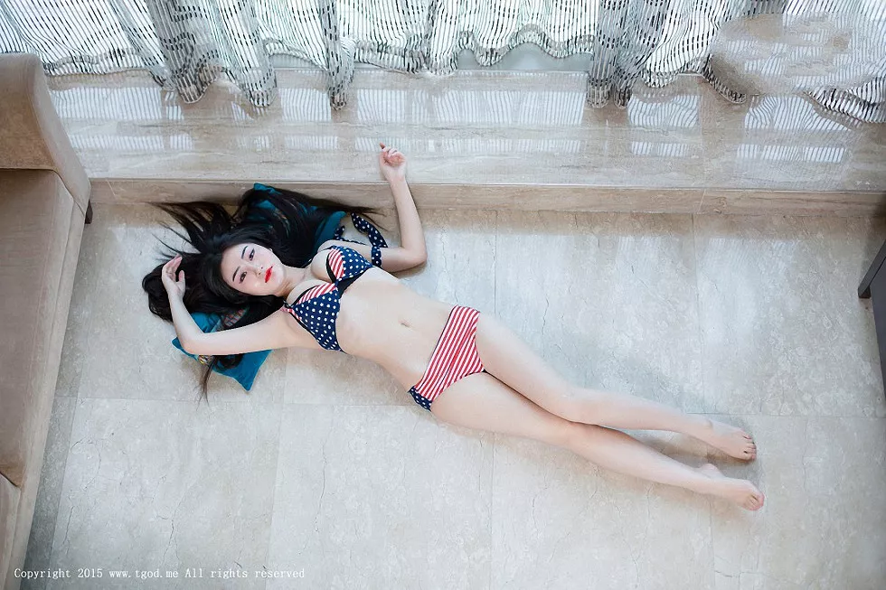 [TGOD推女神]2015.08.22_嫩模王闵多居家私房内衣迷人美胸诱惑翘臀写真68P