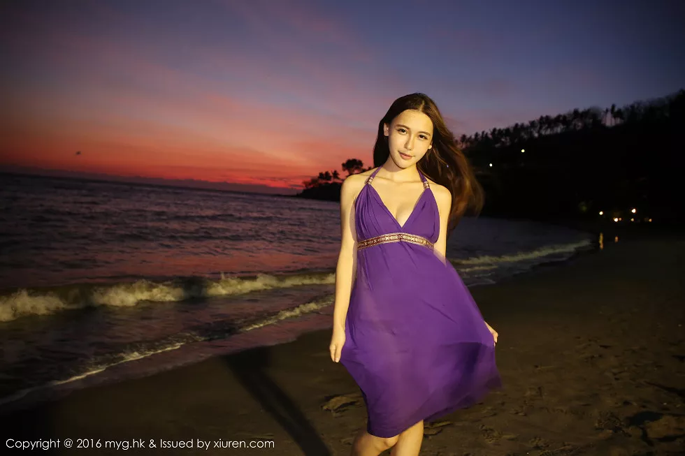 [MyGirl美媛馆]Vol.191_嫩模熊吖BOBO龙目岛旅拍沙滩边白纱裙下性感美臀写真67P