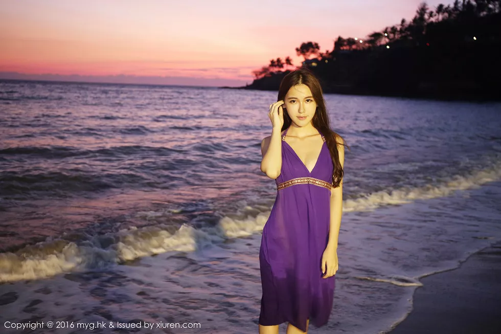 [MyGirl美媛馆]Vol.191_嫩模熊吖BOBO龙目岛旅拍沙滩边白纱裙下性感美臀写真67P