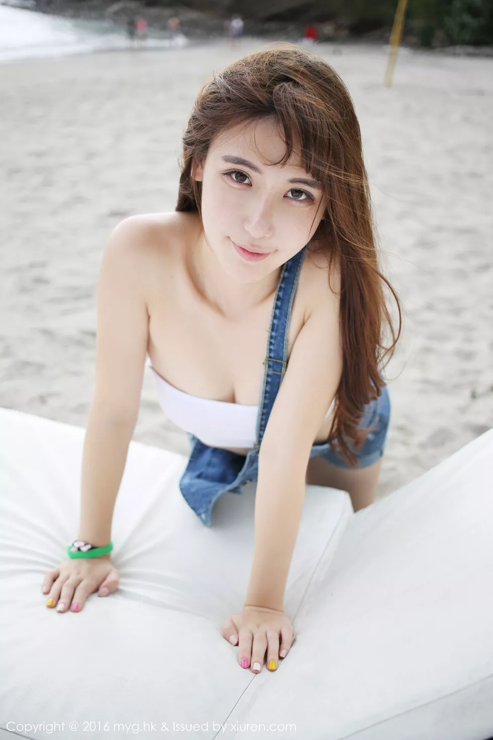[MyGirl美媛馆]Vol.191_嫩模熊吖BOBO龙目岛旅拍沙滩边白纱裙下性感美臀写真67P