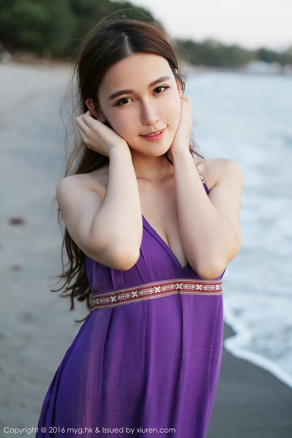 [MyGirl美媛馆]Vol.191_嫩模熊吖BOBO龙目岛旅拍沙滩边白纱裙下性感美臀写真67P