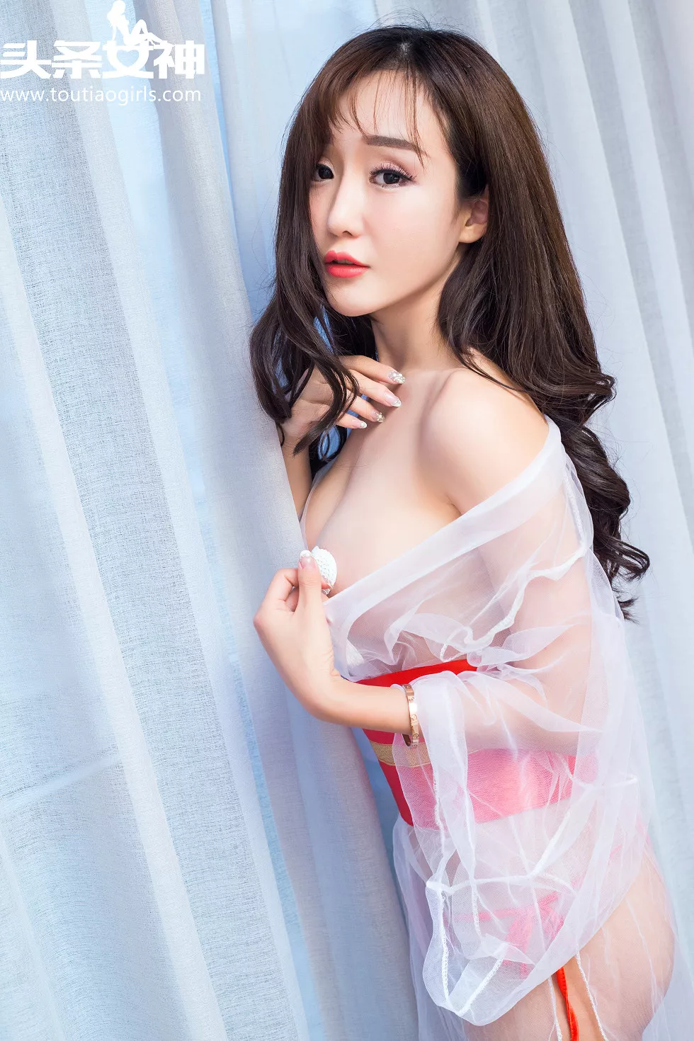[Toutiao头条女神]No.157_嫩模小米粒儿薄纱透视秀美乳如玉肌肤魅惑迷人写真25P