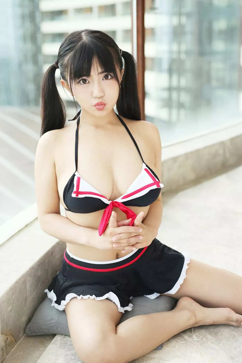 [MyGirl美媛馆]Vol.226_新人嫩模阿乖Kiddo三亚旅拍性感比基尼爆乳诱惑写真54P
