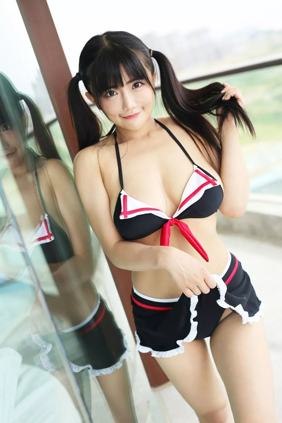 [MyGirl美媛馆]Vol.226_新人嫩模阿乖Kiddo三亚旅拍性感比基尼爆乳诱惑写真54P