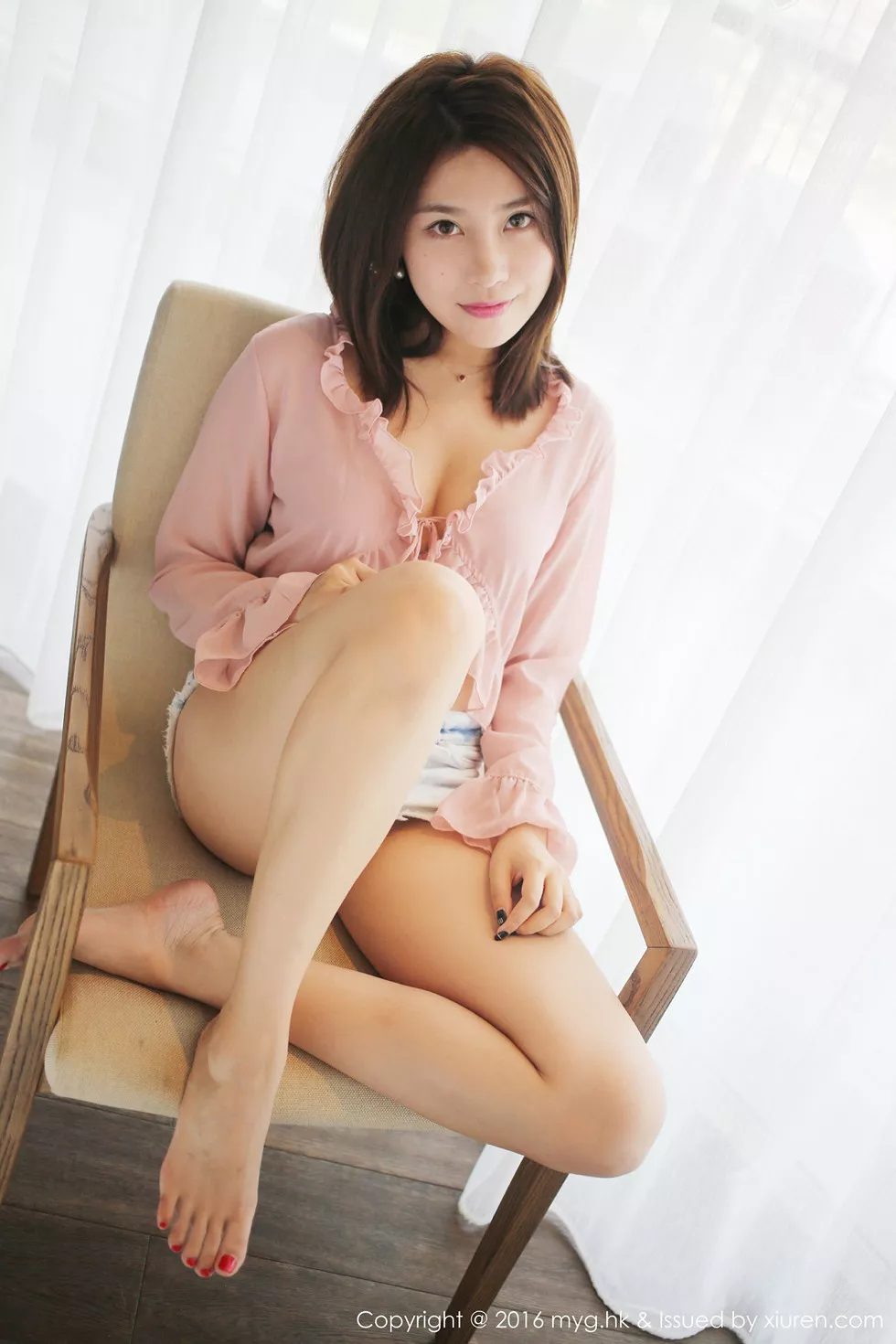[MyGirl美媛馆]Vol.223_嫩模许诺Sabrina牛仔热裤性感内衣楚楚可人迷人写真53P