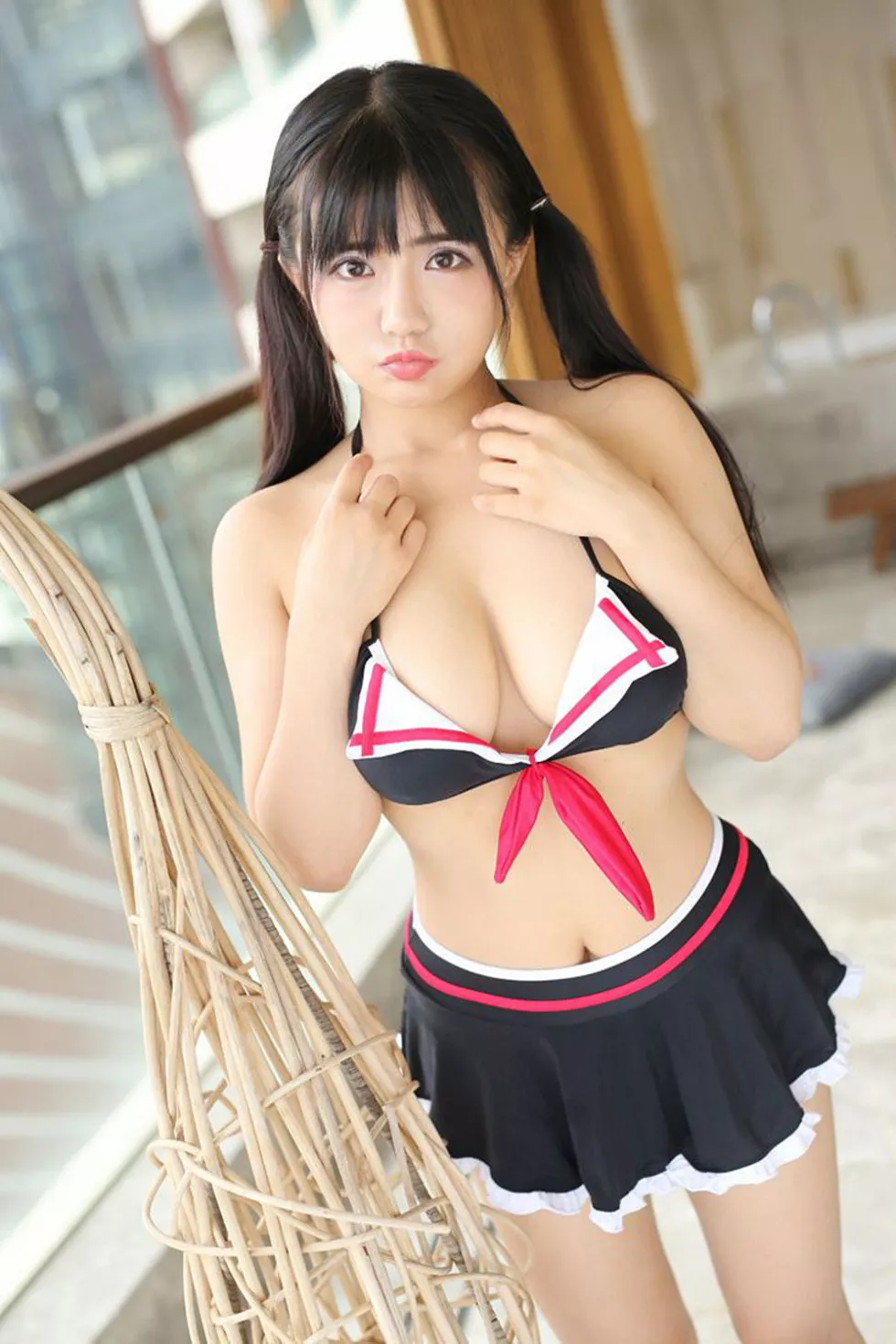 [MyGirl美媛馆]Vol.226_新人嫩模阿乖Kiddo三亚旅拍性感比基尼爆乳诱惑写真54P