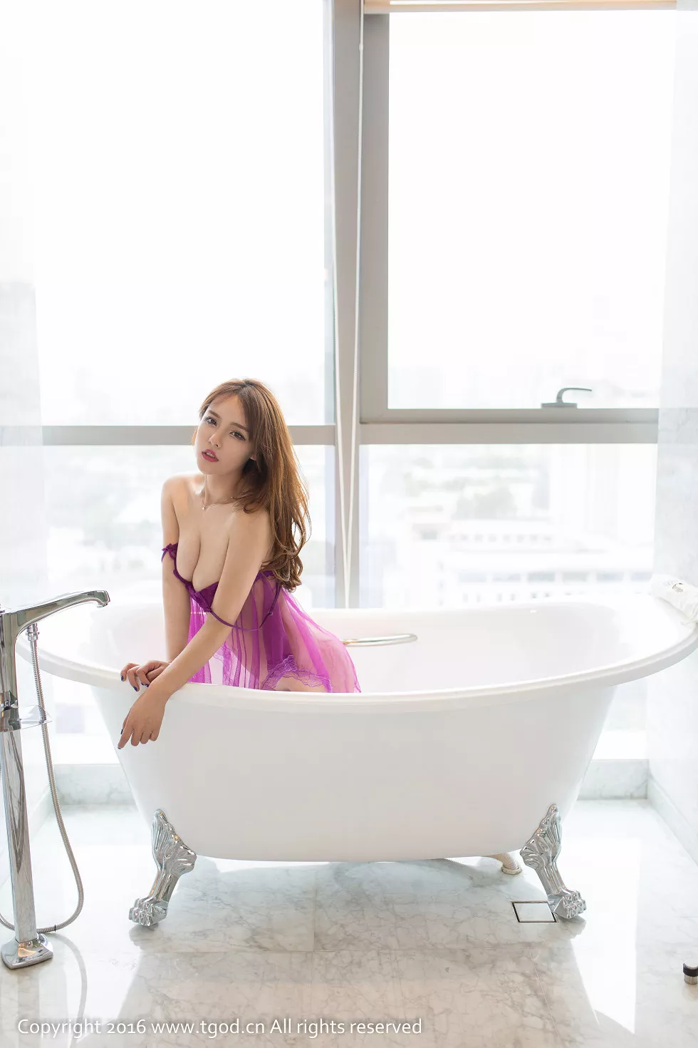 [TGOD推女神]2016.07.01_嫩模珍妮花情趣薄纱秀美乳黑色蕾丝丁字裤翘臀诱惑写真55P