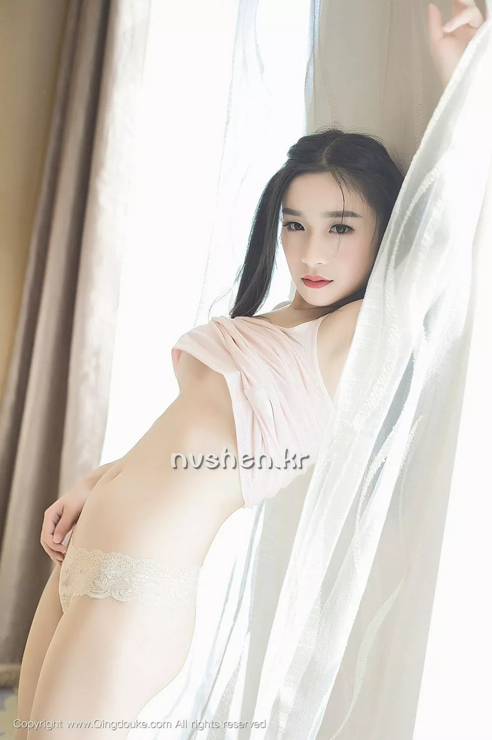 [青豆客QingDouKe]2016.11.23_嫩模绮梦Cherish家居校服美乳翘臀诱惑写真50P