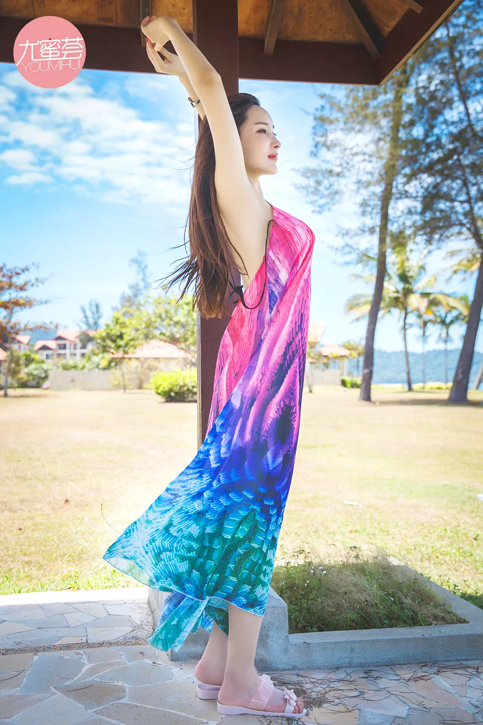 绝美靓模周妍希(土肥圆矮挫穷)沙巴旅拍无圣光大尺度露豪乳诱惑写真66P