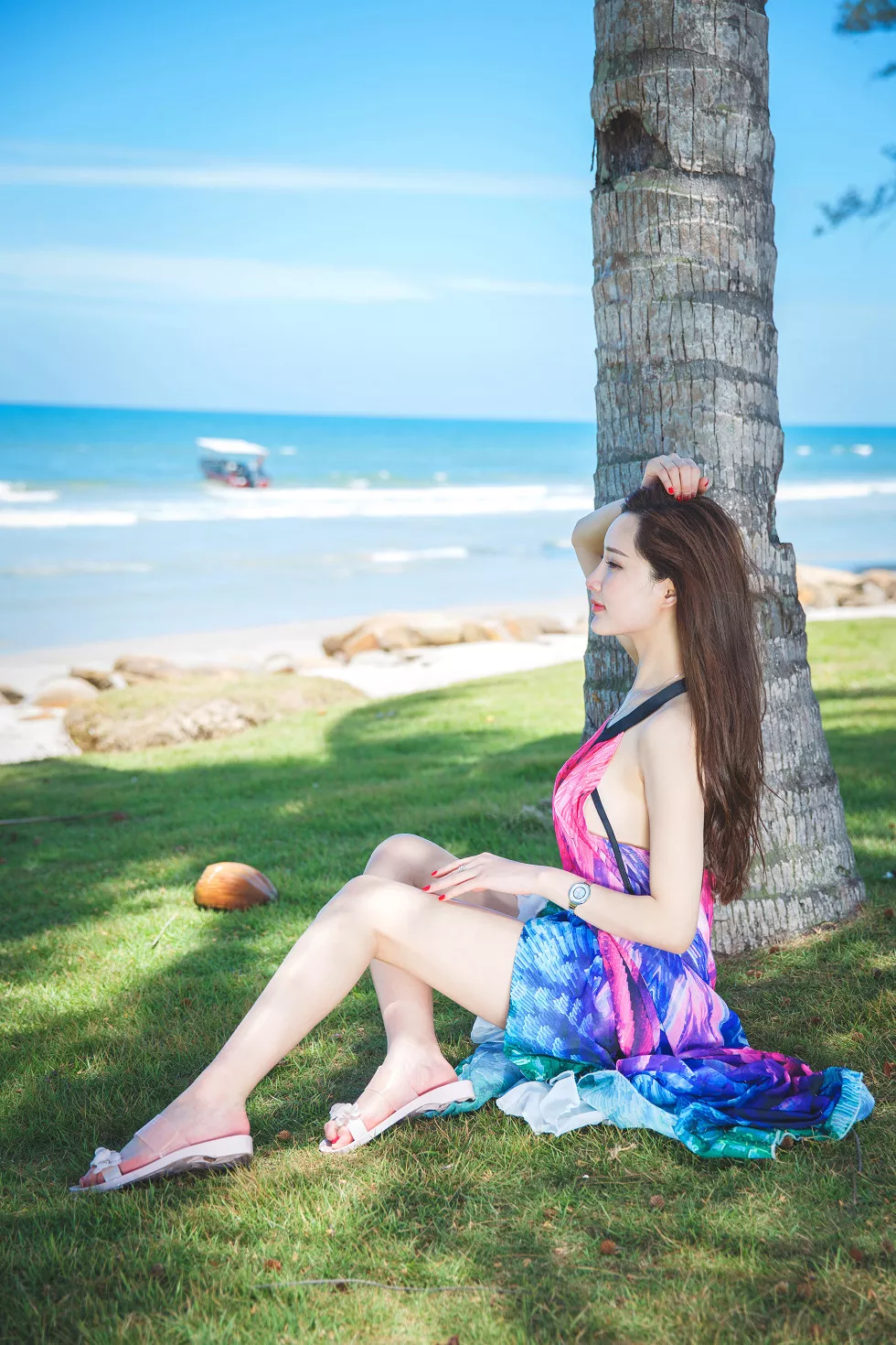 绝美靓模周妍希(土肥圆矮挫穷)沙巴旅拍无圣光大尺度露豪乳诱惑写真66P