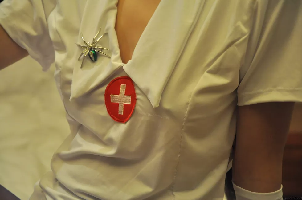 PANS阳阳内部定制小护士服无内灰丝裤袜+无内紫丝裤袜撩人诱惑写真228P