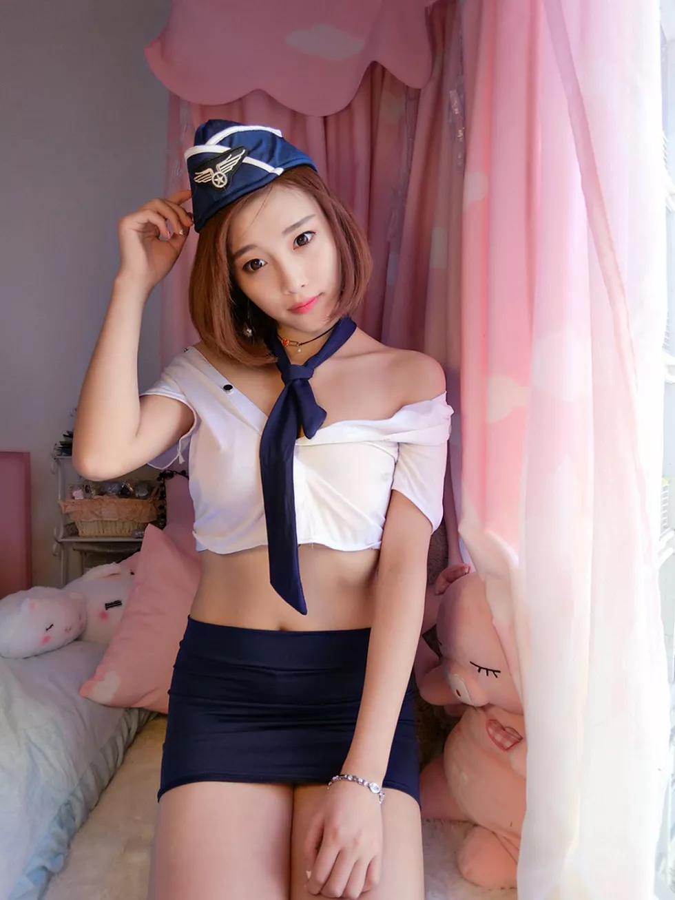 嫩模杨晨晨Sugar居家空姐制服2套爆乳诱惑写真134P