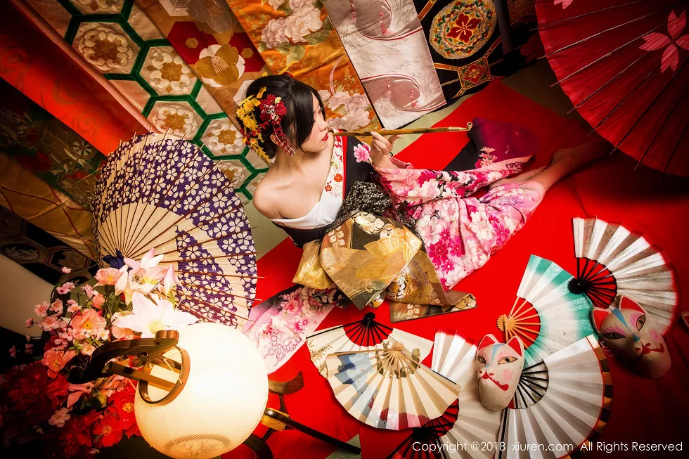 XiuRen第930_嫩模许诺Sabrina日本旅拍花魁造型性感和服系列写真36P