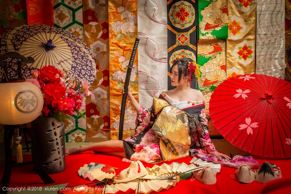 XiuRen第930_嫩模许诺Sabrina日本旅拍花魁造型性感和服系列写真36P