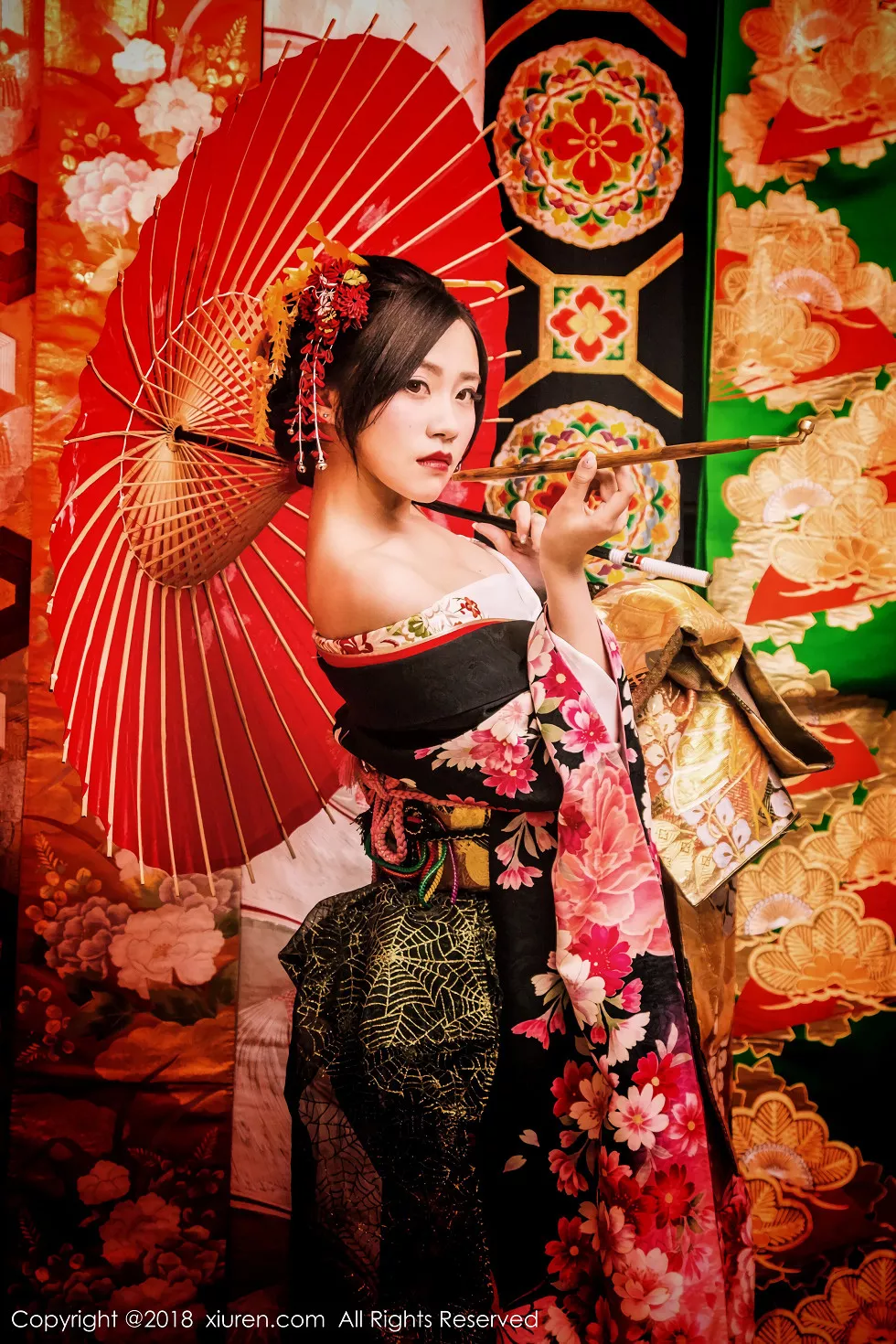 XiuRen第930_嫩模许诺Sabrina日本旅拍花魁造型性感和服系列写真36P
