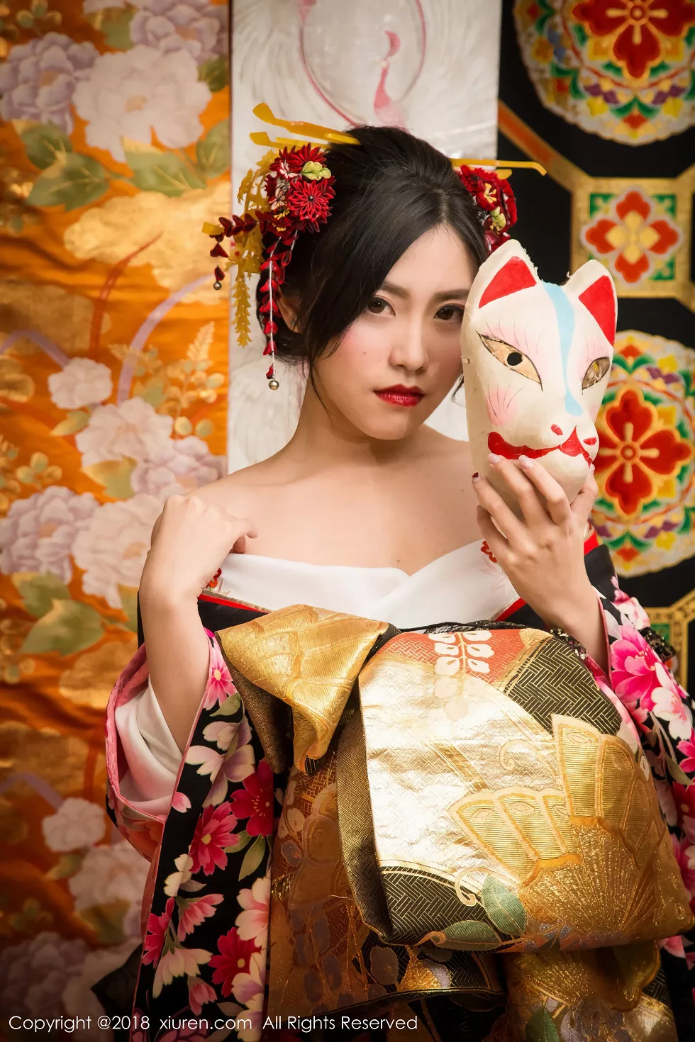 XiuRen第930_嫩模许诺Sabrina日本旅拍花魁造型性感和服系列写真36P