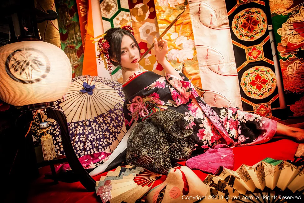 XiuRen第930_嫩模许诺Sabrina日本旅拍花魁造型性感和服系列写真36P