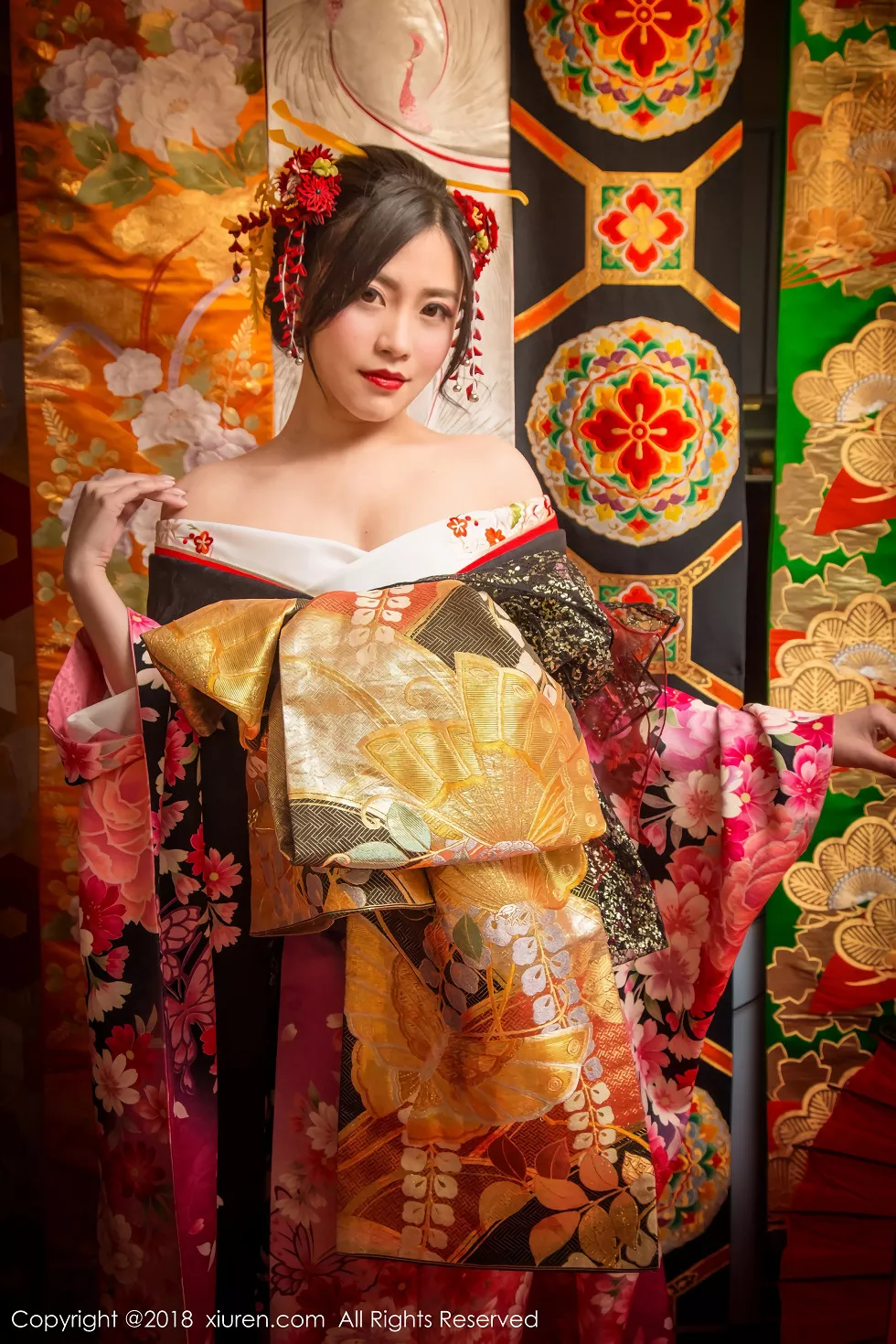 XiuRen第930_嫩模许诺Sabrina日本旅拍花魁造型性感和服系列写真36P