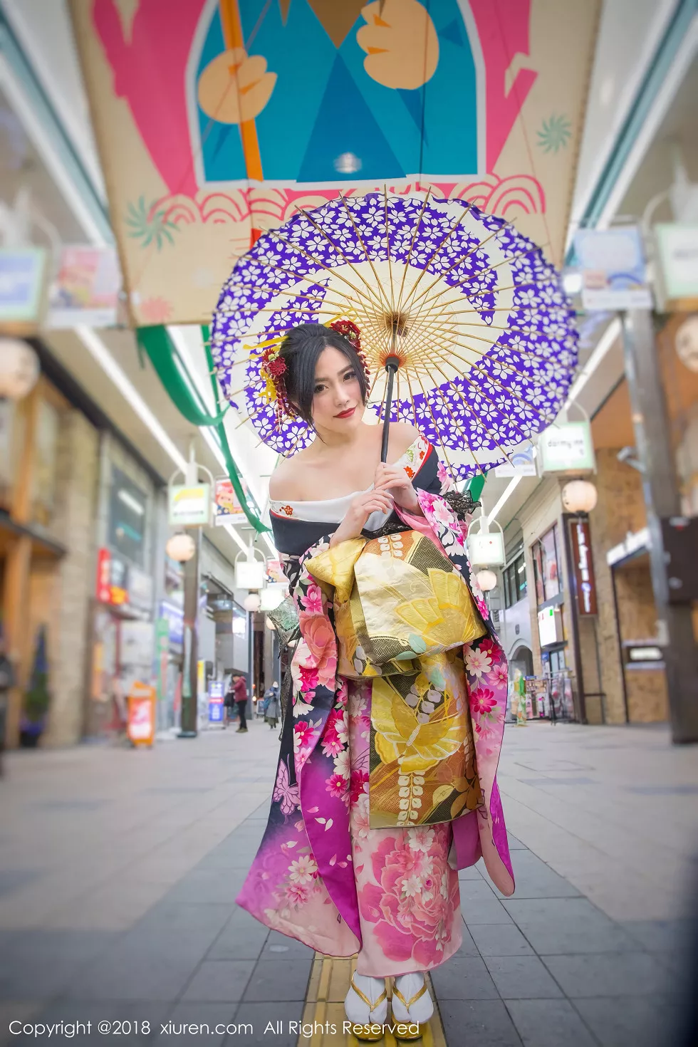 XiuRen第930_嫩模许诺Sabrina日本旅拍花魁造型性感和服系列写真36P