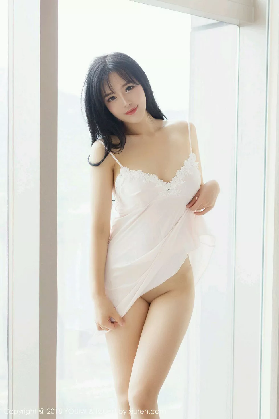 [YouMi尤蜜荟]Vol.143_女神刘钰儿私房白色蕾丝内衣透视秀豪乳翘臀火辣诱惑写真41P