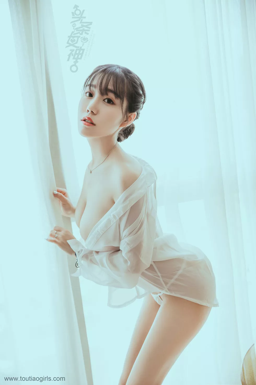 [Toutiao头条女神]No.658_嫩模陈亦菲私房透视白衬衣配白色丁字裤火辣诱惑写真57P