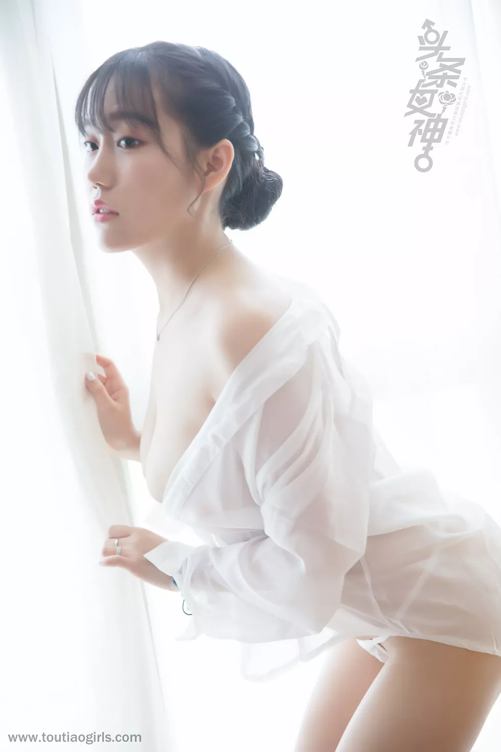 [Toutiao头条女神]No.658_嫩模陈亦菲私房透视白衬衣配白色丁字裤火辣诱惑写真57P