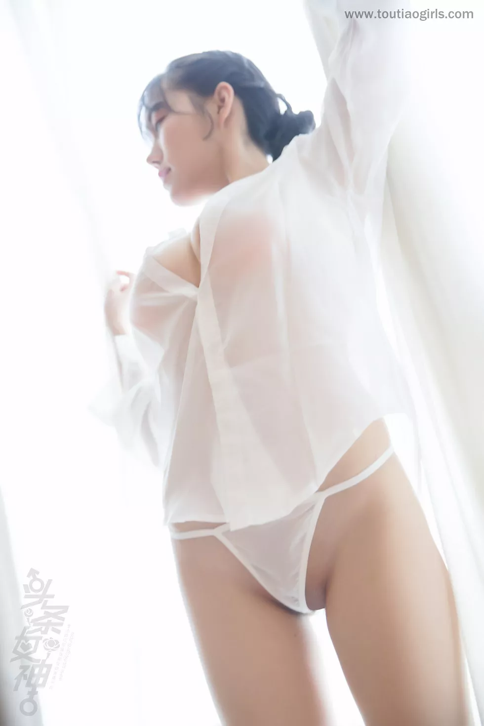 [Toutiao头条女神]No.658_嫩模陈亦菲私房透视白衬衣配白色丁字裤火辣诱惑写真57P