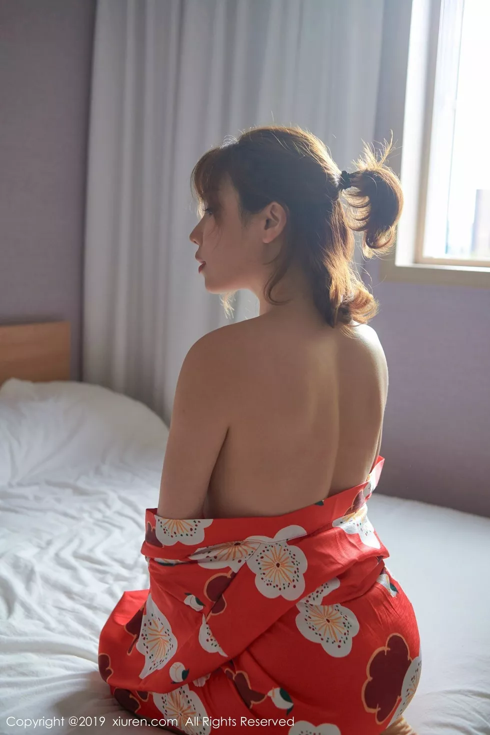 XiuRen第1549期_女神黄乐然韩国旅拍私房日式和服半露豪乳惹火诱惑写真56P