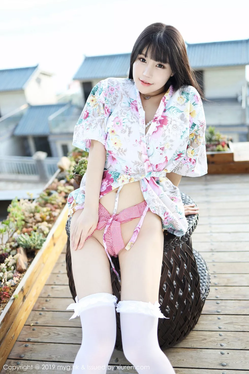 [MyGirl美媛馆]Vol.373_女神Flower朱可儿大理旅拍户外情趣内衣配白丝袜诱惑写真62P