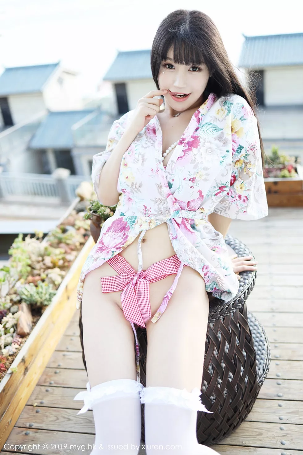 [MyGirl美媛馆]Vol.373_女神Flower朱可儿大理旅拍户外情趣内衣配白丝袜诱惑写真62P