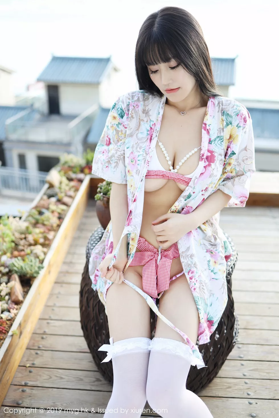 [MyGirl美媛馆]Vol.373_女神Flower朱可儿大理旅拍户外情趣内衣配白丝袜诱惑写真62P