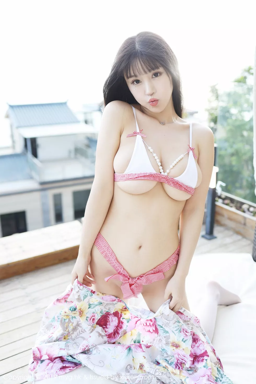 [MyGirl美媛馆]Vol.373_女神Flower朱可儿大理旅拍户外情趣内衣配白丝袜诱惑写真62P