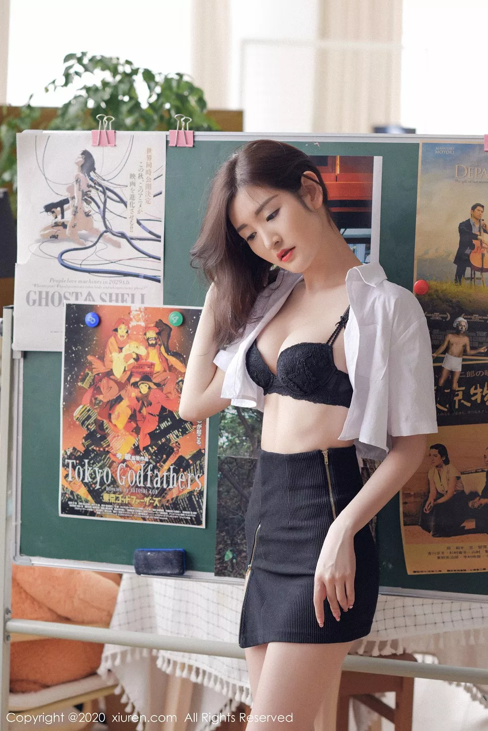 XiuRen第2066期_嫩模沈梦瑶授课老师主题性感白衬衣配黑色内衣完美诱惑写真39P