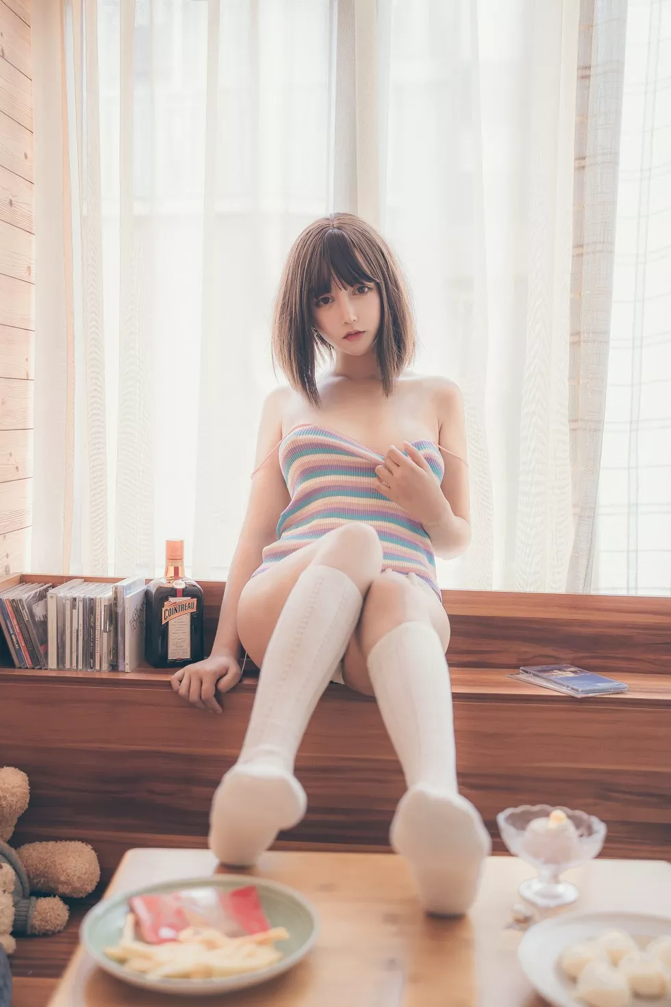 超人气Cosplay写真美女过期米线线喵复古闲暇时光主题私房诱惑写真36P