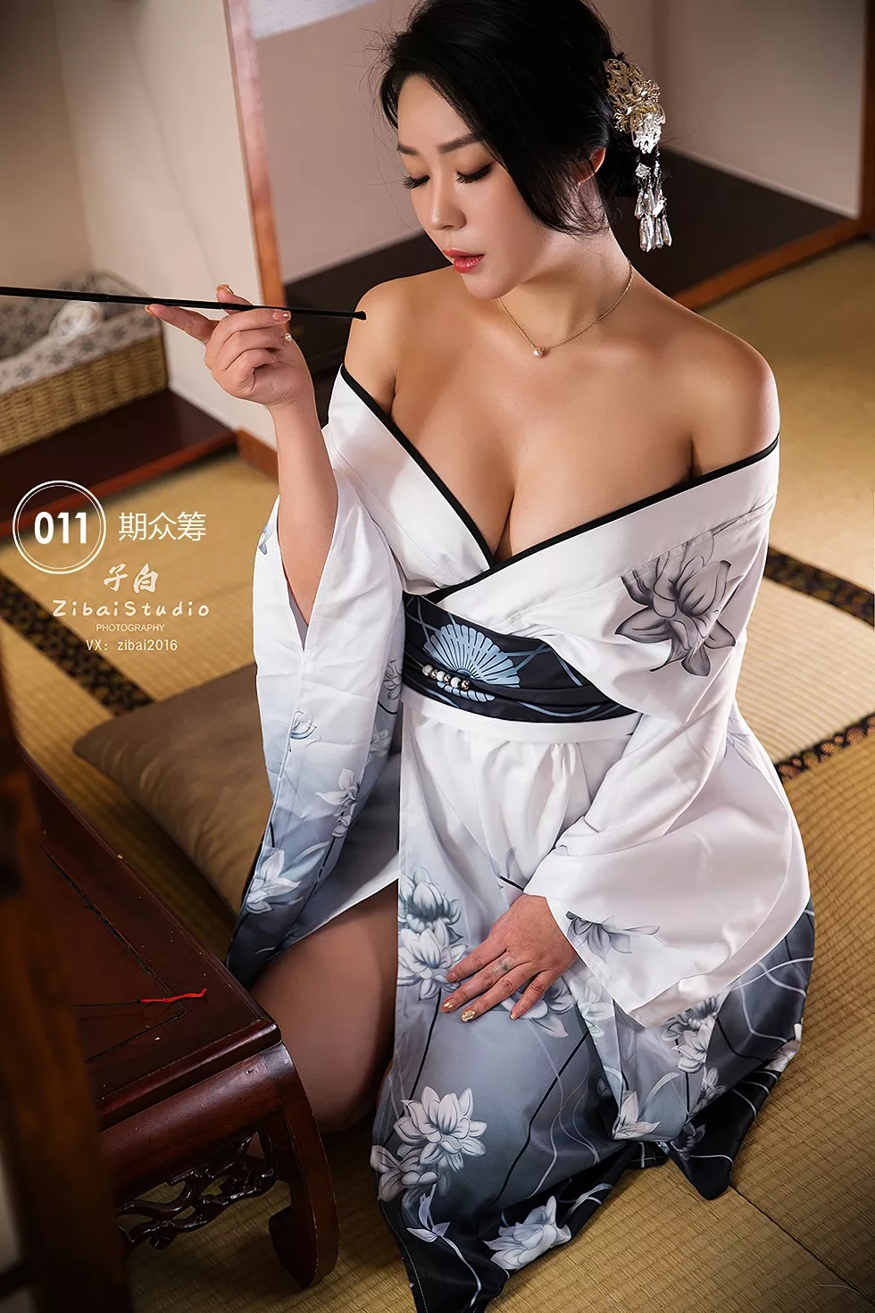 [Toutiao头条女神]No.826_嫩模玄子性感姐妹花红色+白色和服低胸露豪乳诱惑写真23P