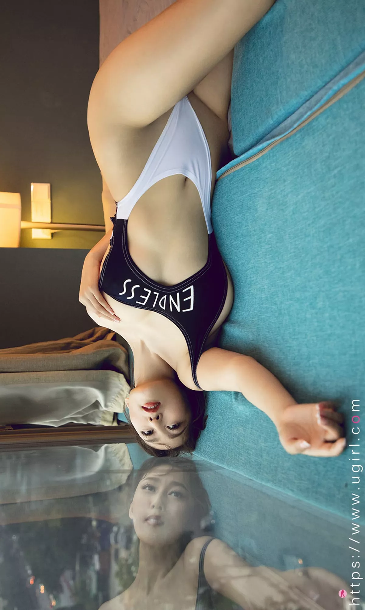 [Ugirls爱尤物]No.2014_嫩模丽塔私房高叉连体内衣半脱露傲人豪乳遮点诱惑写真35P